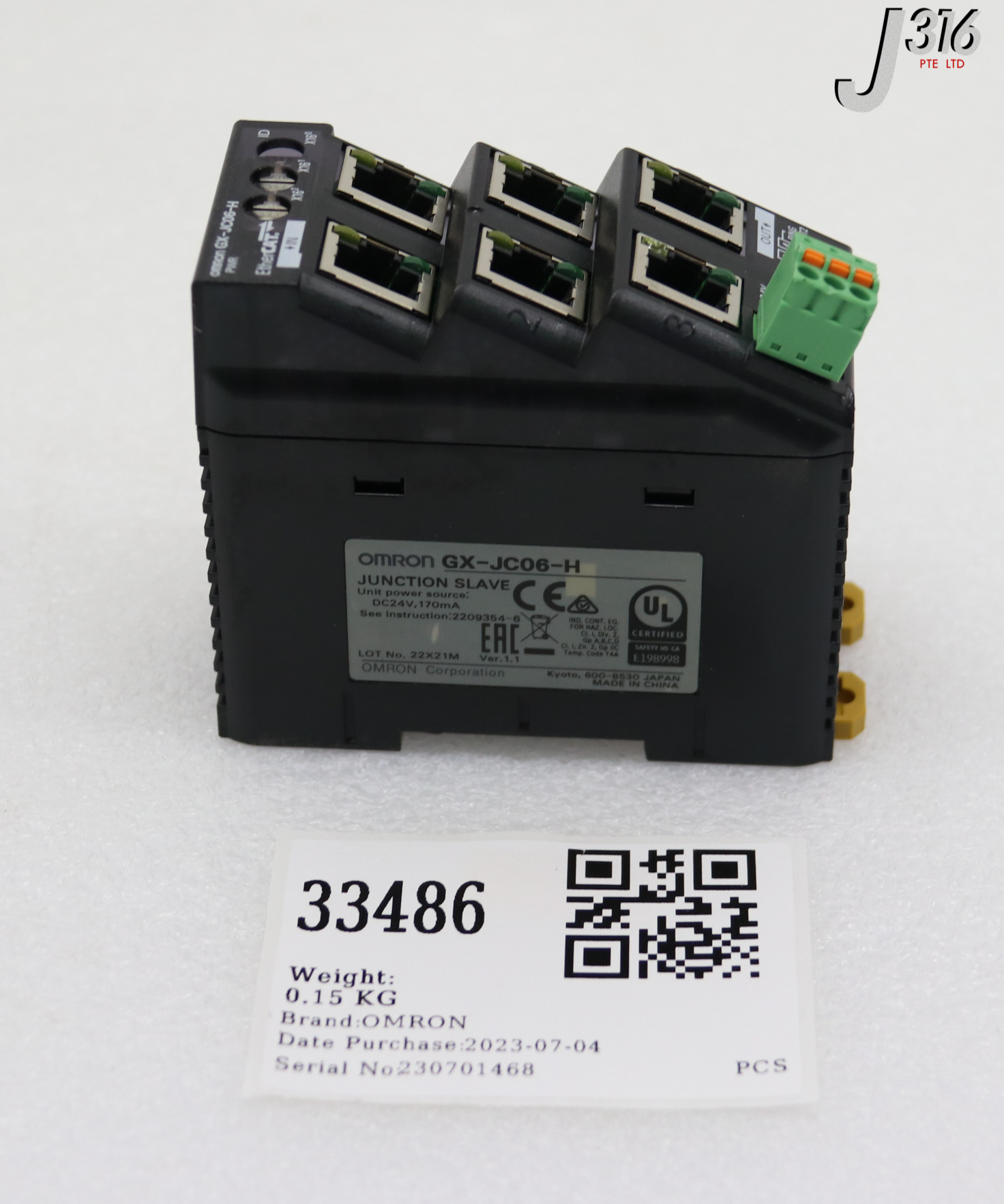 33486 OMRON ETHERCAT JUNCTION SLAVE GX-JC06-H | eBay